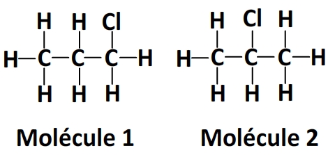 exemple d'isomères de formule C3H7Cl