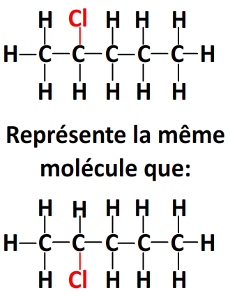 Formules développée équivalentes exemple 1