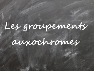 Les groupements auxochromes