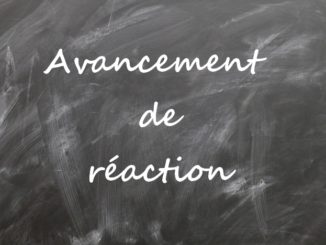 Avancement de réaction